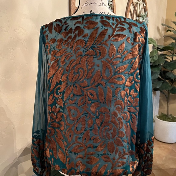 Luck Brand top with velvet detail - Picture 2 of 5